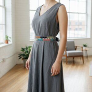 NEW Calvin Klein Gray Dress Women’s Size 10 A-line V-neck Sleeveless NWT